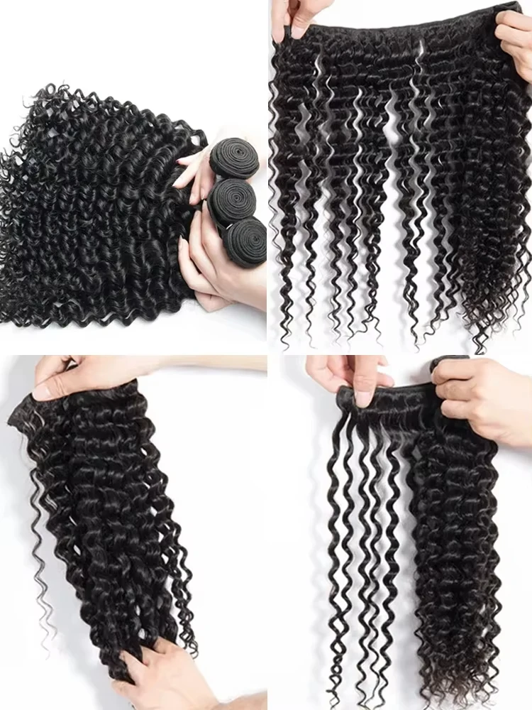 Water Wave Human Hair Bundles Burmese Curly Hair Bundles 1/3/4 Pieces 100% Human Hair Deep Wave Original Natural Hair Extensions - Image 4
