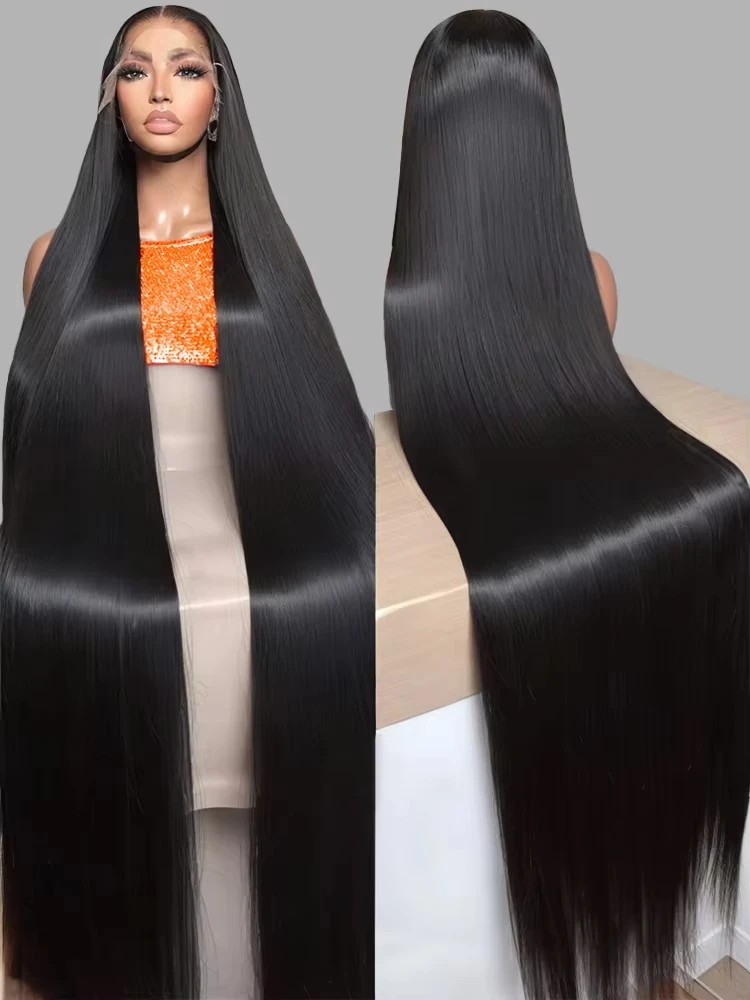 13x4 13x6 HD Transparent Bone Straight Lace Front Wigs 30 40 Inch 200 Density Brazilian Human Hair Wigs For Women Human Hair